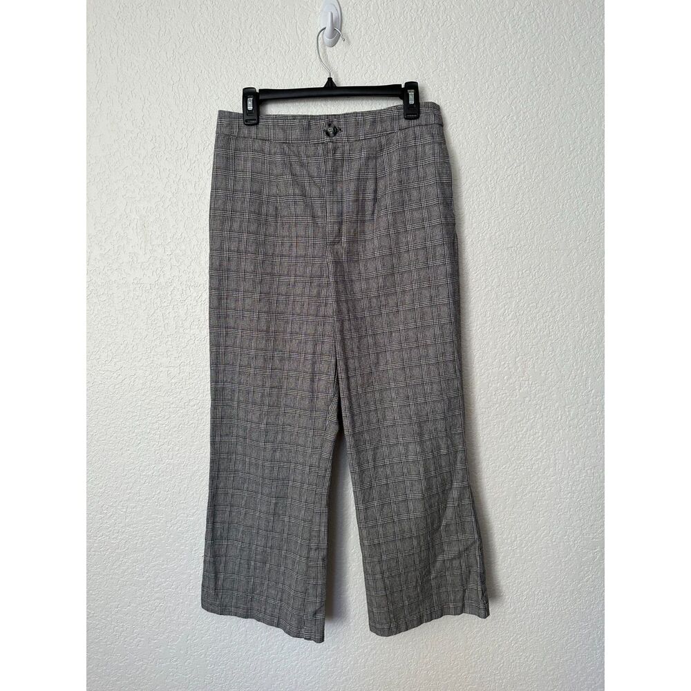Show Me Your Mumu Plaid Clover Straight Flare Pants Size Large
